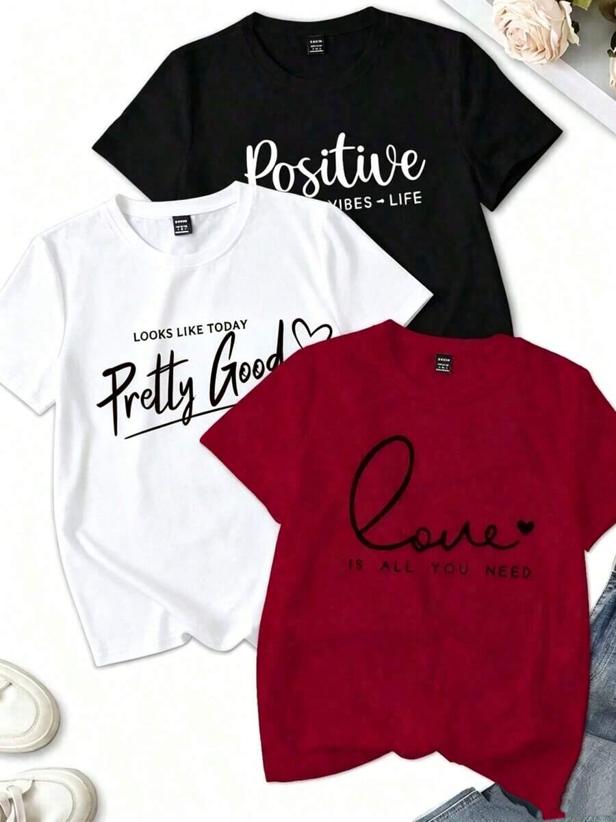 Prenda individual, no un conjunto de 3 piezas,  1 piezas/set de camisetas de manga suitable for streetwear, Top oversized cuello redondo daily outings, camping, concerts, hip-hop, rock, and rap events camiseta unisex, holgada y estampada. Con un estampado tropical, esta pieza sencilla pero elegante es un elemento esencial para un look relajado de vacaciones, perfecta para ocasiones como Halloween y el Día de la Independencia de México. - Negro - Ver 1