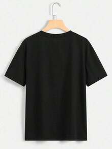 ropa de mujer Estilo Y2K, Top de Verano, Camiseta de Manga Corta con Estampado Divertido y Cómodo, Camiseta de Mujer con Estampado de Letras de Dibujos Animados "GET IN LOSER WE'RE DOING GOD'S WILL", Adecuada para Varias Ocasiones, Puede Ser Regalada en Días Festivos, Cumpleaños, Festivales de Música, Casual, Versátil y Cómoda, Adecuada para Vacaciones en la Playa, Sencilla y Elegante, Adecuada para el Uso Diario de Mujeres y Niñas. camisas de mujer - Negro - Ver 2