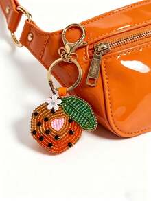 Fruit Summer Beach Vacation Style Bag Charm, Fashionable Cute Versatile Rhinestone Bag Pendant - Multicolor - View 5