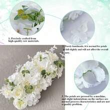 Long Artificial Rose Flower Arch Decor, Tabletop Center Piece Decoration, Wall Background Decor For Wedding Party - White - View 6