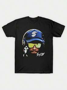 Camiseta unisex con diseño de Scheidel Sanders - Con un diseño icónico de auriculares y gafas elegantes, camiseta deportiva y casual de peso pesado, top deportivo transpirable para todas las estaciones, adecuada para atletas, entrenadores y días de competición - Ropa deportiva negra lavable a máquina, camiseta de gimnasio de manga corta, tela de elasticidad media, material duradero, estilo urbano, imprescindible para los entusiastas del fitness.camisa blusa casual mujer blusa elegante mujer ofertas conjunto de mujer chamarras para dama playeras deportivas para mujer top deportivo mujer top de mujer  flash oferta - Negro - Ver 6