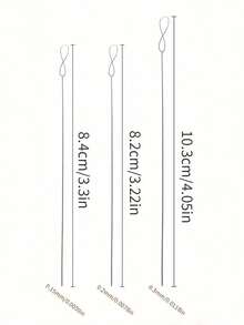 Kim xâu hạt mắt to, 3/7/14/21 chiếc, bằng thép không gỉ, dụng cụ làm vòng tay và trang sức DIY. - Kim khâu đính hạt xoắn - Xem 14