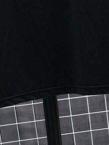 Camiseta casual de manga corta con cuello redondo y estampado gráfico de la Mona Lisa, talla, para verano HXIP - Negro - Ver 5