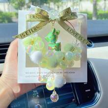 Crystal Rearview Mirror Hanging Accessory, Cute Colorful Deer Charm, Auspicious Car Decor, Rear View Mirror Pendant Ornament, Suitable For Girls - Multiple Styles - View 16