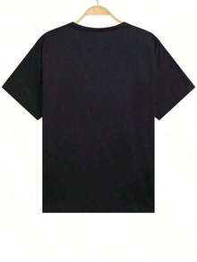 Camiseta casual de manga corta con cuello redondo y estampado de entusiastas de automóviles para hombres FVWX - Negro - Ver 5
