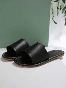 Women's Slippers, Soft Bottom Beach Shoes, New Summer Women's Shoes - Black - View 6
