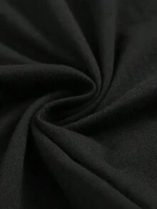 Camiseta casual de manga corta con cuello redondo y estampado de mapache para mujer, de corte holgado y talla grande, adecuada para primavera y verano, camiseta de mujer, lavable a máquina, ajuste cómodo. - Negro - Ver 5