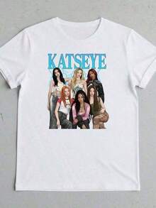Casual T-shirt med grafiskt tryck, Grafiska bomulls-T-shirts för unga flickor och pojkar, Katseye Music-tröja, Katseye K-Poppoppop grafisk T-shirt, Katseye Gnarly T-shirt, Gabriela-tröja, T-shirt för tonåringar, T-shirts för flickkläder, matchande mor-dotter-kläder, TV-inspirerade presenter till flickor, Kläder för tonårsflickor, T-shirts för flickor, Barnkläder, Presenter till flickor, Nyårspresenter, Storlek 2Y-10Y, S-XXXL, Barnkläder pojkar, Herrkläder, Dam-T-shirt, Perfekt present till Haitisk flaggdag och Världsmiljödagen, Fars dag, Matchande föräldra- och barnkläder, Sista skolagen - Vitt - Visa 7