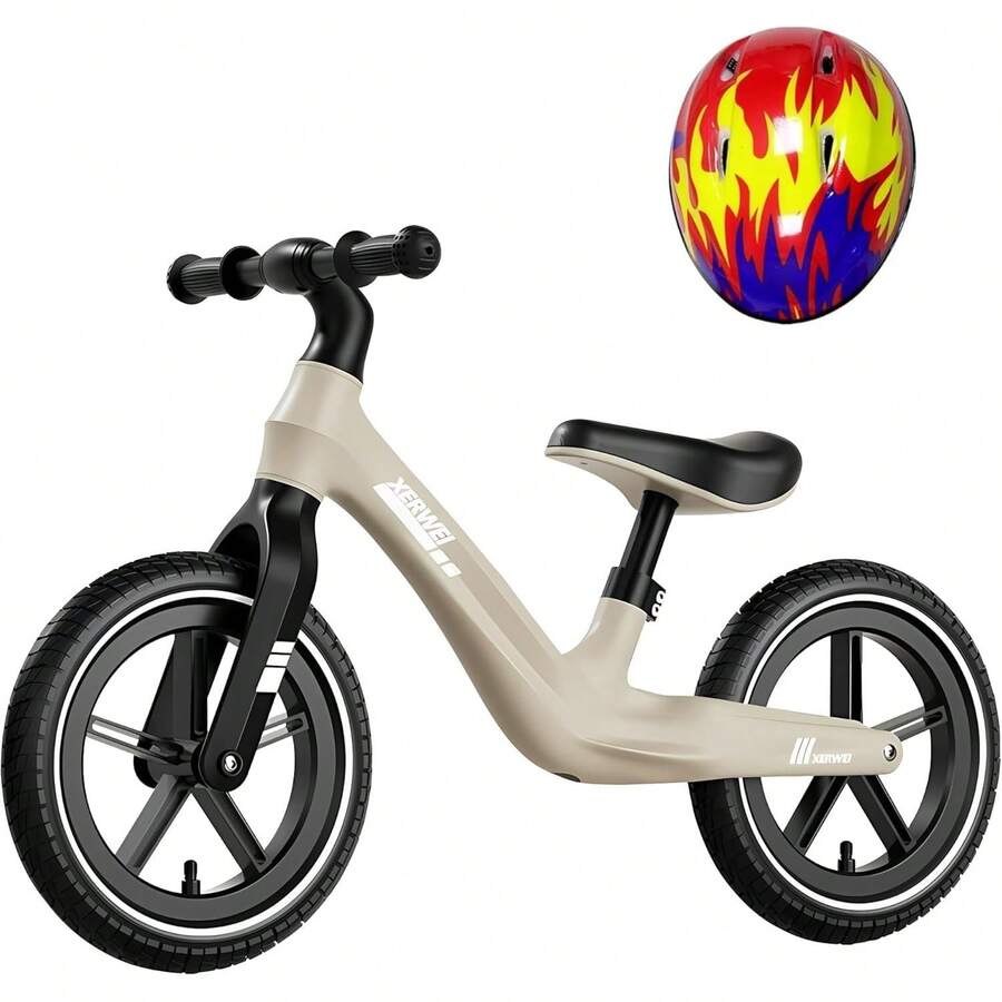 JUHANI Bicicleta de Equilibrio de 12 Pulgadas para Niños y Niñas de 2, 3, 4, 5 y 6 años con Cuadro de Nylon Ligero, Bicicleta de Entrenamiento sin Pedales para Niños. - verde oscuro - Ver 1