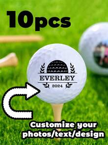 1pc Personalized Golf Ball, Can Customize Photo, Name, Suitable For Men, Can Customize Couple Photo, Can Customize , Great Gift For Valentine's Day, Interesting Golf Ball Suitable For Men, Very Suitable As Unique Gift For Father, Mother, Friends, Grandparents, Father's Day Gift - Multicolor - View 16