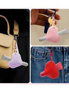 1pc Lipstick Keychain, Portable Lipstick Storage Case, Suitable For 0.35oz And 0.25oz - Multicolor - View 2