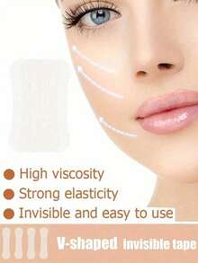 Parches de silicona sin olor para levantar y dar firmeza, portátiles y duraderos, esculpen instantáneamente el contorno en V, transpirables, adecuados para maquillaje de cosplay y maquillaje diario - Multicolor - Ver 3