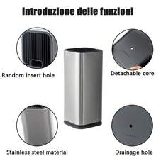 1 Detachable Stainless Steel Kitchen Utensil Rack, Space-Saving Utensil Storage Rack With Drainage Device, Placed On The Countertop Without Taking Up Space, Bidding Farewell To Clutter In The Kitchen, Kitchen Storage, And Giving People A Good Gift - Default - View 6