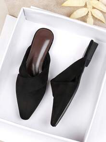 2026 Spring/Summer New Square Toe Flat Loafers, Casual Soft Bottom British Style Slip-On Shoes For Women, Large Size 41-43 - Black - View 5