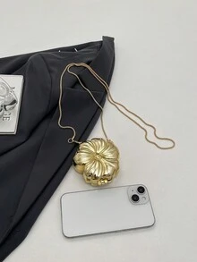 Túi trang trí hình vỏ sò, túi mini dự tiệc, túi đựng son môi thời trang cá nhân hóa dành cho nữ, thích hợp cho ngày Valentine, tiệc tùng, hẹn hò, túi đeo vai, ví đựng tiền xu, túi đựng tai nghe màu vàng, quà tặng cho nữ, hộp cứng. - Vàng - Xem 7