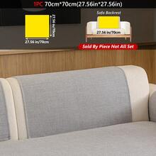 1pc Solid Color Minimalist Chenille Sofa Cushion, Anti-Slip Wear-Resistant, Pet Stain-Resistant, Suitable For 1-4 Seater Sofa Protection, All-Season Use, Suitable For Living Room Bedroom Study Decoration, Machine Washable - Multiple Styles - View 30