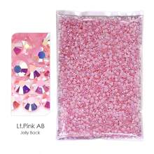 YONGNING 1100/2100/3100pcs 3mm 4mm 5mm Jelly AB Color Resin Rhinestones Multi-Color Flat Back Crystal DIY Set - 4mm 12500pcs - View 22