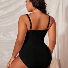 Swim Lushoire Plus Size Women's Plain Simple Daily One-Piece Camisole Summer - Celeste - Ver 3