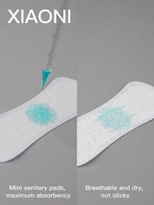 XIAONI 163mm Toallas sanitarias ultra delgadas para uso diario de mujeres, almohadillas sanitarias mini sin fragancia y amigables con la piel, suaves y transpirables, empacadas individualmente en paquetes pequeños, forros sanitarios cómodos y ajustados, 22/44/88 piezas - Ver 6