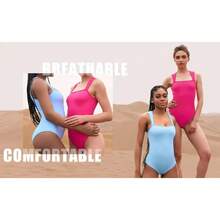 ZZL Body Acanalado con Estampado para Mujer| Escote Cuadrado Sensual y Sin Mangas| Top Básico Elástico y Ultrasuave - Rosa blanca - Ver 11