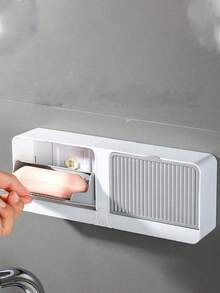 1 pièce Porte-savon à double compartiment, boîte de rangement murale, étagère organisatrice multifonction, accessoires de salle de bain imperméables, décoration d'intérieur, convient pour l'automne, la rentrée scolaire - Multicolore - Voir 9