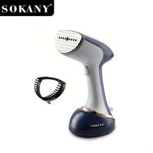 SOKANY11046 多功能蒸汽熨斗與衣物蒸氣熨斗，1700W 高功率，快速加熱，360ml 大容量水箱，LED 指示燈。輕鬆熨燙領口、袖口與鈕扣。居家使用完美選擇，商務人士的理想助手。 - 藍白色 - 查看 9