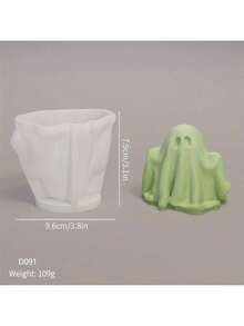 万圣节南瓜蜡烛模具DIY，南瓜僵尸石膏树脂幽灵硅胶模具 - 幽靈 - 查看 6