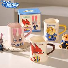Disney 迪士尼疯狂动物城卡通10盎司陶瓷露营杯 | 适用于浓缩咖啡、含咖啡因饮品，旅行咖啡杯 | 迪士尼粉丝创意水杯礼物，适合家庭和办公室使用 - 彩色 - 查看 12