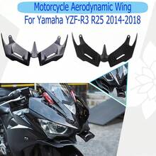 Aerodynamic Front Fairing Winglets For YZF R3/R25 (2014-2018) - Lower Wing Covers And Protectors, Sports Spoiler Upgrade, Motorcycle Accessories, Easy Installation, Appearance Upgrade - Number Six Bird Beak - View 1