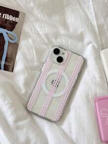 1 Pc, Bind Ins The Bowknot Is South Korea'ssmall Magnetic Suction Card Package Back Cardsets Of Leather Iphone17 Iphone17promax/Iphone16promax/Iphone15pro/Iphone14 Iphone13/12/11fit As A Family/Friend/Sister/Girlfriend's Valentine'sday Gift/Birthday Gift/Mother's Day Gift. - Pink - View 4