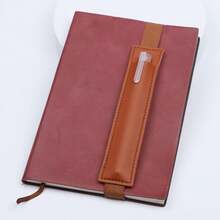 2pcs/1pc PU Leather Pen Pouch With Elastic Band, Suitable For Securing Notebooks, Tablets, Pens And Stylus. For Study, Meeting And Office Use. Stationery Bag, Portable Business Travel Accessory, Companion For Notebooks And Writing Tools - A - View 2