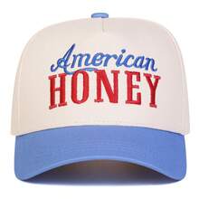Mũ lưỡi trai nữ hiệu AMERICAN HONEY, thêu chữ cái và quốc kỳ theo yêu cầu, kiểu dáng thời trang đường phố năm múi, mũ che nắng ngoài trời, thích hợp cho mùa xuân, mùa thu, du lịch, bãi biển, kỳ nghỉ và lễ hội. - nhiều màu - Xem 11