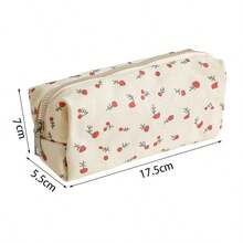 Large Capacity Floral Polyester Pencil Case - Multi-Purpose Makeup Bag, Storage Pouch - Ideal Back To School Gift, School Supplies Organizer 1pc/2pcs,Back To School - Sets - View 4