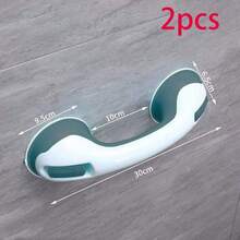 1 pièce/2 pièces Poignée de salle de bain à forte ventouse, barre de préhension à ventouse, barre de préhension à ventouse adhésive antidérapante pour accessoires de salle de bain et outils de salle de bain - Multicolore - Voir 16
