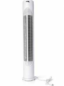 Ventilador de torre de 45W y 32", diseñado para ofrecer flujo de aire constante con oscilación amplia y funcionamiento silencioso. Su estructura delgada ahorra espacio y combina con cualquier habitación. Cuenta con controles intuitivos, múltiples velocidades y modo continuo para refrescar salas, oficinas o dormitorios. Ideal para uso diario gracias a su rendimiento estable y diseño moderno que aporta confort en cualquier ambiente. - Tipo de Enchufe A USA (110-127V) - Ver 1