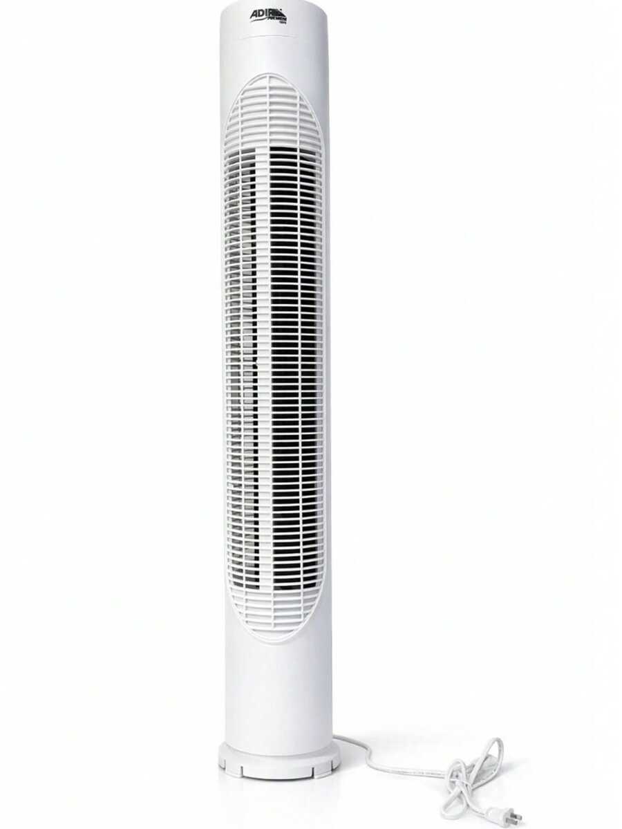 Ventilador de torre de 45W y 32", diseñado para ofrecer flujo de aire constante con oscilación amplia y funcionamiento silencioso. Su estructura delgada ahorra espacio y combina con cualquier habitación. Cuenta con controles intuitivos, múltiples velocidades y modo continuo para refrescar salas, oficinas o dormitorios. Ideal para uso diario gracias a su rendimiento estable y diseño moderno que aporta confort en cualquier ambiente. - Tipo de Enchufe A USA (110-127V) - Ver 1