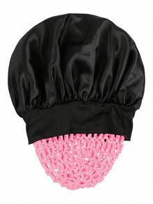 Women's Anti-Slip Satin Sleep Cap, Loose Elastic Band Sleep Cap Suitable For Natural Hair, Breathable Wide-Brim Satin Sleep Cap, Anti-Slip Night Sleep Hair Care Comfortable Satin Sleep Cap, Loose Elastic Band Non-Slip Hair Care Cap - Multicolor - View 14