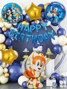 Sega Themed Complete Birthday Balloon Kit, Featuring All-In-One Decor Set For Themed Celebrations.This Comprehensive Balloon Kit Is Everything You Need To Build A Vibrant, Fully Coordinated -Themed Birthday Display. Adding Sparkle And Dimension To Your Decor. - Balloon - View 2