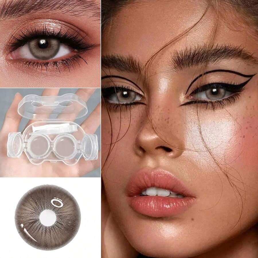 Muses Brown Little Devil Eye Contact - Moisturizes And Daily Wear, Enhances Your Appearance On Holidays And Birthdays, Cheap, Valentine's Day, Cheap Goods, Travel, Travel Essentials, Room Decoration, Valentine's Day Gifts, Cheap Things, Rooms, Vacation Essentials, Women's Gifts, Bedrooms, Valentine's Day Supplies, 99 Cents - màu nâu - Xem 1