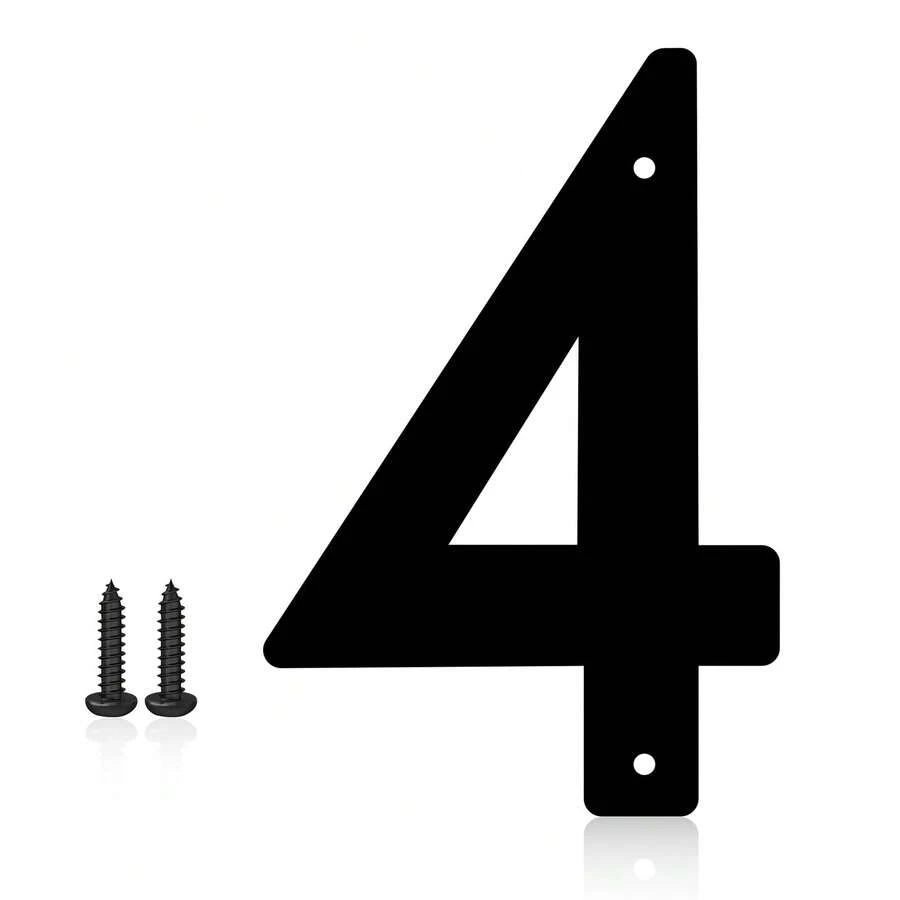 5英寸铝制金属字母数字户外标识牌,个性化地址号码牌和街道名称牌,适用于房屋、门、花园或办公室的铝制地址字母和数字。 - 4 - 查看 1