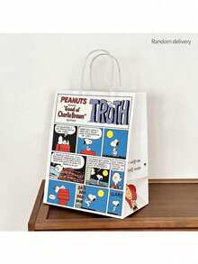 Bolsas de regalo de fiesta de Snoopy de Peanuts, bolsas de papel con estampado de dibujos animados lindos, bolsas de regalo con múltiples patrones de personajes de dibujos animados de Peanuts, adecuadas para empaquetar regalos de cumpleaños y fiestas de estudiantes - Multicolor - Ver 10