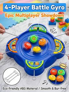 Spinning Ball Battle Game Set - High-Speed Arena Battle Gyro With Power Control Ring, Interactive Family Tabletop Game, Fun Party Toy Gift For Teens - Multicolor - View 2