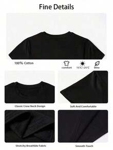 Camiseta de manga corta con estampado, linda, divertida y cómoda, que presenta el clásico estilo callejero de la  oeste con el estampado del horizonte de Los Ángeles y letras de dibujos animados con palmeras. Adecuado para diversas ocasiones, como regalo para festivales, cumpleaños, festivales de música, para uso casual, versátil y cómodo, para vacaciones en la playa, sencillo y a la moda. Adecuado para el uso diario de mujeres y niñas. - Negro - Ver 2