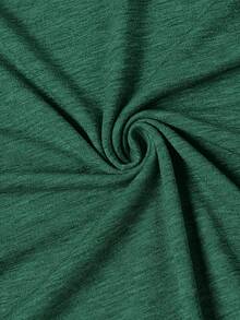 Suéter de cuello redondo ligero y transpirable de algodón, edición limitada, para mujer, casual y cómodo, perfecto para el culto. Algodón ligero. - Verde - Ver 4
