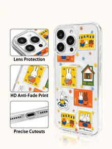 Miffy 透明磁吸無線充電手機殼 節日禮物手機殼 防滑防摔防指紋手機殼 適用於 iPhone17 17Air 17pro 17promax11 12 13 14 15 16pro 16promax 14Plus 15Plus 16Plus 16pro 16promox XR - 無色 - 查看 3