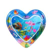 1 pieza Colchoneta inflable de agua para bebés, adecuada para bebés y niños pequeños de 3 a 24 meses, colchoneta portátil de tiempo de barriga rosa, desarrolla la fuerza muscular, criaturas marinas flotantes aleatorias, se requiere supervisión de adultos - Rosa - Ver 5