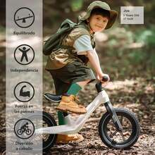 JUHANI Bicicleta de Equilibrio de 12 Pulgadas para Niños y Niñas de 2, 3, 4, 5 y 6 años con Cuadro de Nylon Ligero, Bicicleta de Entrenamiento sin Pedales para Niños. - verde oscuro - Ver 5