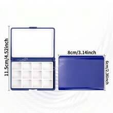 Watercolor Palette - Empty Watercolor Paint Case & Art Supplies - 12-Well Container - Single Piece - View 3