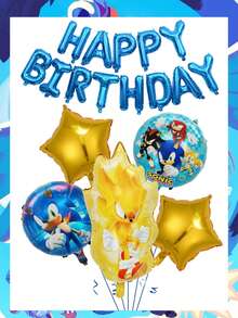 Sega Themed Complete Birthday Balloon Kit, Featuring All-In-One Decor Set For Themed Celebrations.This Comprehensive Balloon Kit Is Everything You Need To Build A Vibrant, Fully Coordinated -Themed Birthday Display. Adding Sparkle And Dimension To Your Decor. - Balloon - View 14