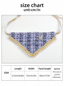 1pc Pet Bandana Collar, Small Dog Puppy Teddy Pomeranian Accessories, Spring/Summer Scarf - Blue - Multicolor - View 6